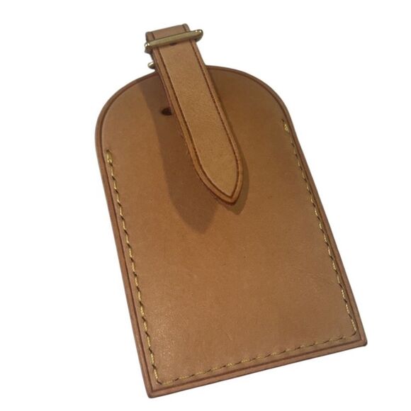 Louis Vuitton Brown Leather Travel Luggage Tag - Picture 2 of 7